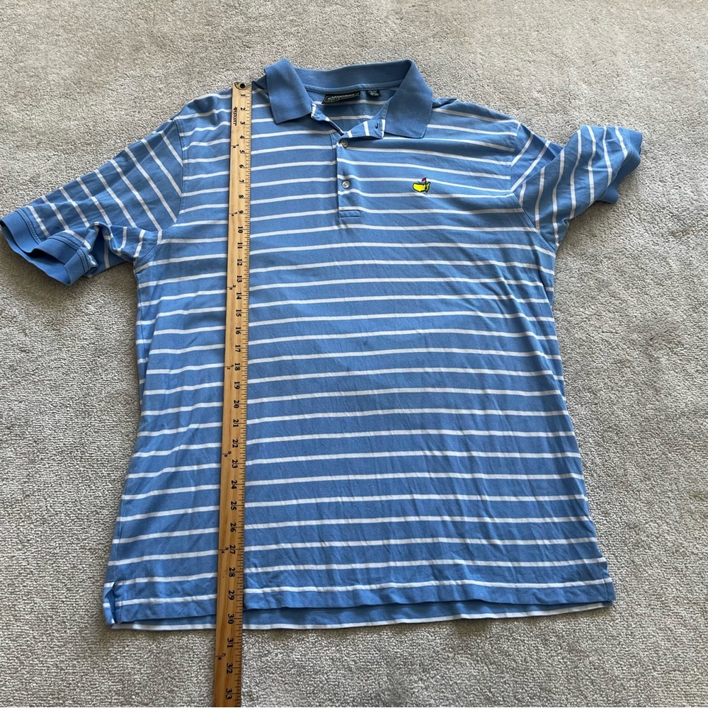 MASTERS COLLECTION 100% PIMA COTTON STRIPED POLO MENS SIZE LARGE GOLF ACTIVE - Picture 7 of 8